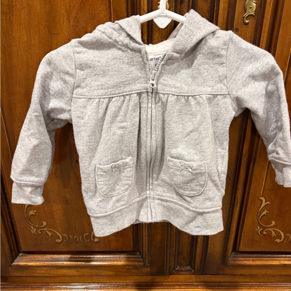 Carters Gray Kids Hoodie EUC